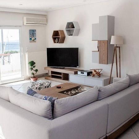 Luxury Seaview Apartment By The Sea Saronida Exterior foto