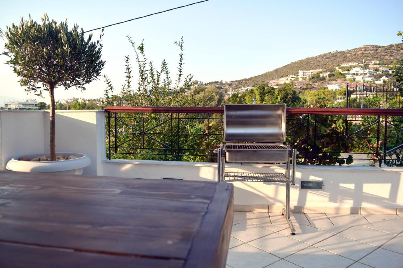 Luxury Seaview Apartment By The Sea Saronida Exterior foto